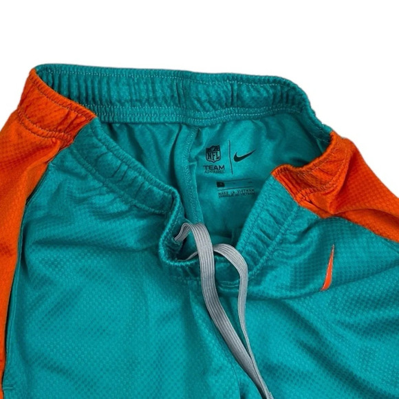 SH774 Men’s Nike NFL Team Apparel Miami Dolphins Performance Gym Shorts S - Picture 4 of 7
